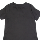 Womens Shift Dress Black Short Sleeve Knee Length S