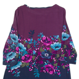 JOULES Womens Day Dress Purple Floral Knee Length UK 14
