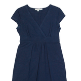 BODEN Womens Fit & Flare Dress Blue Short Sleeve Knee Length UK 8
