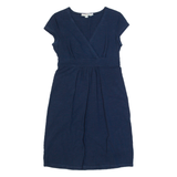 BODEN Womens Fit & Flare Dress Blue Short Sleeve Knee Length UK 8