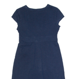 BODEN Womens Fit & Flare Dress Blue Short Sleeve Knee Length UK 8