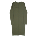 ZARA TRAFALUC Womens Bodycon Dress Green Long Sleeve Midi S