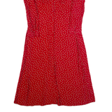BODEN Womens Tea Dress Red Polka Dot Long Sleeve Long UK 10