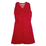 BODEN Womens Tea Dress Red Polka Dot Long Sleeve Long UK 10