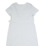 JOULES Womens A-Line Dress Blue Striped Short Sleeve Long UK 12