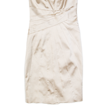 KAREN MILLEN Womens Bodycon Dress Silver Sleeveless Knee Length UK 12