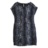 MINT VELVET Womens Shift Dress Grey Spotted Short Sleeve Midi UK 14