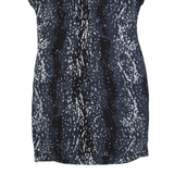 MINT VELVET Womens Shift Dress Grey Spotted Short Sleeve Midi UK 14