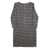 PHASE EIGHT Womens Bodycon Dress Black Spotted Long Sleeve Knee Length UK 8