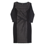 PHASE EIGHT Womens Bodycon Dress Black Lace Long Sleeve Knee Length UK 14