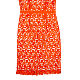 HOBBS LONDON Womens Bodycon Dress Red Lace Sleeveless Midi UK 10