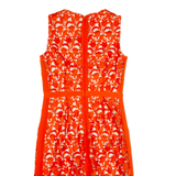 HOBBS LONDON Womens Bodycon Dress Red Lace Sleeveless Midi UK 10