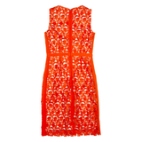 HOBBS LONDON Womens Bodycon Dress Red Lace Sleeveless Midi UK 10