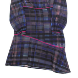 MINT VELVET Womens Day Dress Black Check Long Sleeve Knee Length UK 10