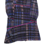 MINT VELVET Womens Day Dress Black Check Long Sleeve Knee Length UK 10