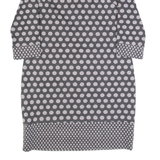 PHASE EIGHT Womens Bodycon Dress Grey Polka Dot Long Sleeve Knee Length UK 12