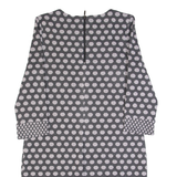 PHASE EIGHT Womens Bodycon Dress Grey Polka Dot Long Sleeve Knee Length UK 12