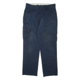 DICKIES Mens Trousers Blue Regular Straight W32 L32