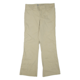 DICKIES Womens Trousers Beige Regular Flared W32 L30