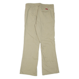 DICKIES Womens Trousers Beige Regular Flared W32 L30