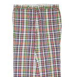 LAUREN RALPH LAUREN Check Womens Trousers Green Regular Tapered W36 L30