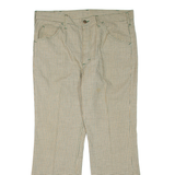 LEE Houndstooth Womens Trousers Beige Regular Flared W36 L30