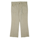 LEE Houndstooth Womens Trousers Beige Regular Flared W36 L30