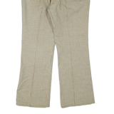 LEE Houndstooth Womens Trousers Beige Regular Flared W36 L30