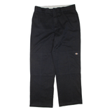 DICKIES Mens Trousers Black Regular Straight W36 L32