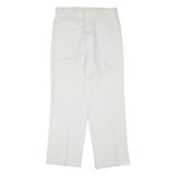DICKIES Womens Trousers White Regular Straight W30 L30