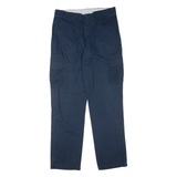 DICKIES Cargo Mens Trousers Blue Regular Straight W32 L33