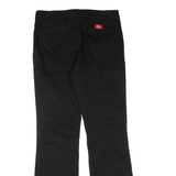 DICKIES Womens Trousers Black Regular Flared W32 L32
