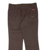 DICKIES Mens Trousers Brown Regular Bootcut W34 L28