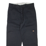 DICKIES Mens Trousers Black Loose Straight W36 L30