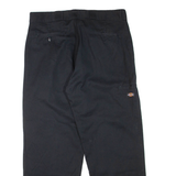DICKIES Mens Trousers Black Loose Straight W36 L30