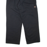 DICKIES Mens Trousers Black Loose Straight W36 L30