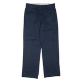 DICKIES Mens Trousers Blue Regular Straight W32 L30