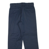 DICKIES Mens Trousers Blue Regular Straight W32 L30