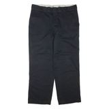 DICKIES Mens Trousers Black Regular Tapered W38 L30