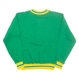 RUSSELL ATHLETIC Fraternity Mens Sweatshirt Green V-Neck USA S