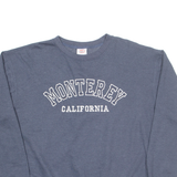 CRAZY APPAREL Monterey California Mens Sweatshirt Blue USA L