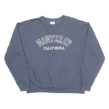 CRAZY APPAREL Monterey California Mens Sweatshirt Blue USA L
