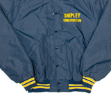 PLA JAC Shipley Construction Mens Varsity Jacket Blue XL