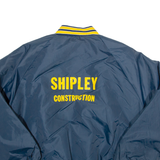 PLA JAC Shipley Construction Mens Varsity Jacket Blue XL