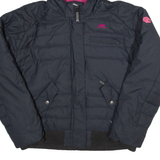 HELLY HANSEN Down Insulated Womens Puffer Jacket Black Nylon Hooded L