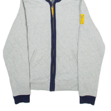 TIMBERLAND Mens Track Jacket Grey 90s Hooded M