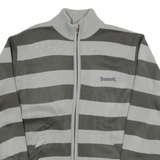 BENCH Mens Jacket Grey Striped XL