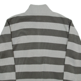 BENCH Mens Jacket Grey Striped XL