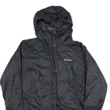 COLUMBIA Mesh Lined Womens Jacket Black Nylon Hooded XL