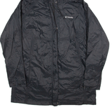 COLUMBIA Mesh Lined Womens Jacket Black Nylon Hooded XL